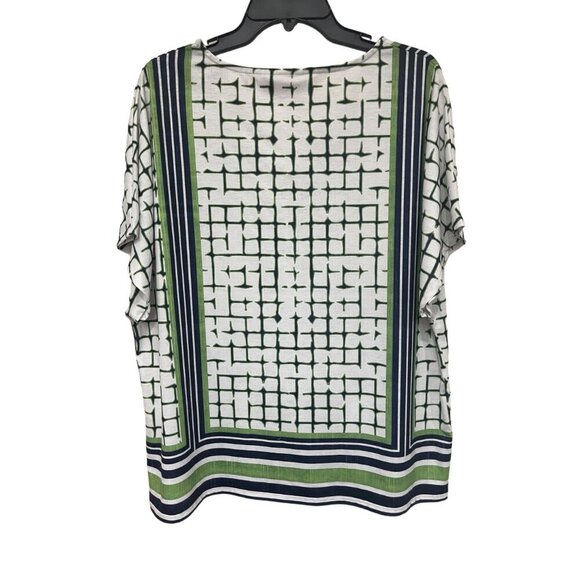 Zenergy by Chico's Short Dolman sleeve top Sparkly Studded Detail Sz 2 (U.S. 12) - Picture 8 of 9